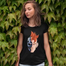 C-16 Damen T-shirt “C-16 und Terminator -” – Parodie auf Dragon Ball Z