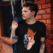 Android 16 T-Shirt “Android 16 and The Terminator” – Dragon Ball Z parody