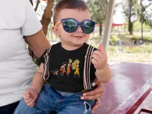 T-shirt bébé Sangoku Super Saiyajin « La Théorie de l'évolution » – Parodie Dragon Ball Z