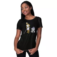 R2-D2 Damen T-shirt “R2-D2 und C-3PO” – Parodie auf Star Wars