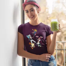Maglietta da Donna Pikachu “Pikachu, Ash Ketchum e la Team Rocket” – Parodia dei Pokémon