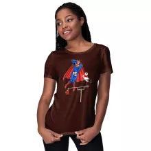 Damen T-shirt “Man of Steel” – Superman parodie