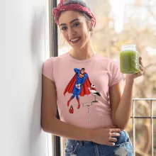 Women T-shirt “Man of Steel” – Superman parody