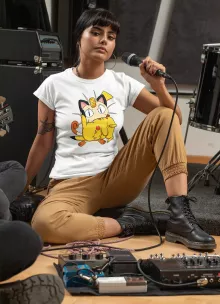Pikachu Damen T-shirt “Pikachu und Mauzi” – Parodie auf Pokémon