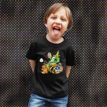T-shirt Enfant Yoshi « Kart Fighter - Player 3 » – Parodie Mario Kart