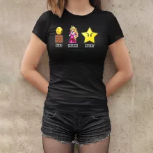Mario Damen T-shirt – Parodie auf Super Mario