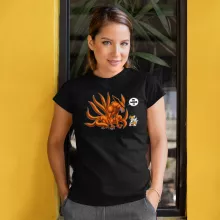 Tails Damen T-shirt “Tails und Kyubi” – Parodie auf Naruto
