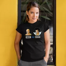 Nappa Damen T-shirt “Nappa und Mr Satan” – Parodie auf Dragon Ball Z