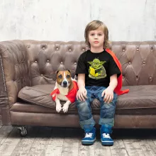 Yoda Kinder T-Shirt “Grammatik für Dummies” – Parodie auf Star Wars
