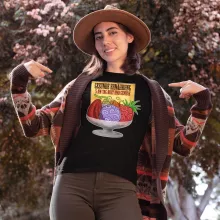 Teufelsfrucht Damen T-shirt “Gum-Gum-Frucht” – Parodie auf One Piece