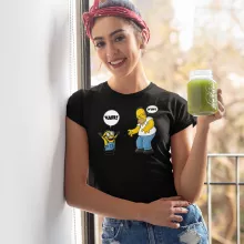 Damen T-shirt “Die Minions und Die Simpsons” – Parodie auf Minions
