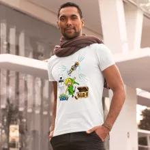 Link T-Shirt “Link and die Aliens” – Parodie auf Zelda