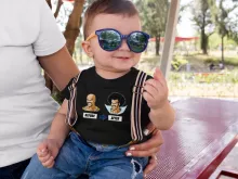 Mister Satan Baby's T-shirt “Mister Satan and Nappa” – Dragon Ball Z parody