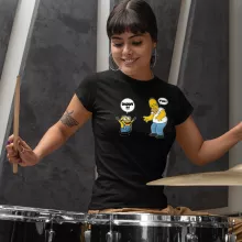 Homer Simpson Damen T-shirt “Homer Simpson en Minion” – Minions parodie