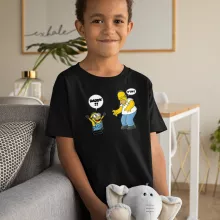 Homer Simpson Kinderjongen T-shirt “Homer Simpson en Minion” – Minions parodie