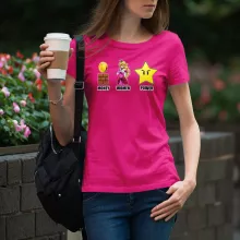 Mario Women T-shirt “Women, Money and Power” – Super Mario parody