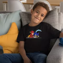 Camiseta Niño de manga corta “Flash y Speedy Gonzales y Sonic y el Correcaminos” – Parodia de Flash
