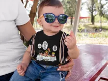Son Goku Baby's T-shirt “Son Goku, Naruto and Luffy” – Naruto parody