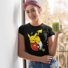 Pikachu Women T-shirt “Pikachu and Ash Ketchum” – Pokémon parody