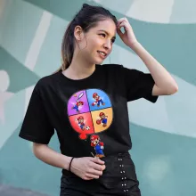 T-shirt Femme Mario « Régime virtuel... » – Parodie Super Mario