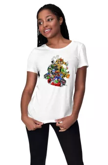T-shirt Femme Mario « Kart Fighter Racing » – Parodie Mario Kart