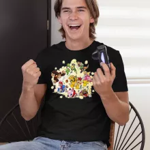 Mario T-shirt “Mario, Link, Fox, Bowser, Pikachu och Wario” – Parodi Super Smash Bros