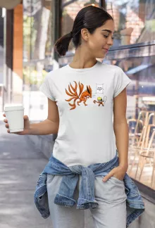 T-shirt Femme « Couché ! » – Parodie Naruto