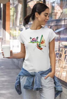 Camiseta Mujer Link Wind Walker “Link Wind Walker y la Kame House” – Parodia de Zelda
