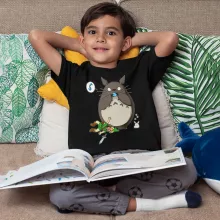 Maglietta per bambini e ragazzi Totoro “Totoro e Link” – Parodia dei Zelda
