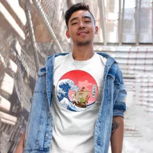Going Merry X Die T-Shirt “Going Merry X Die große Welle vor Kanagawa” – Parodie auf One Piece