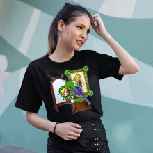 T-shirt de mulher Link “Norman Rockwell style” – Zelda de parodia