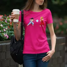 Ryu Women T-shirt “Ryu Vs Ken and Son Goku Vs Vegeta” – Dragon Ball Z parody