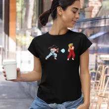 T-shirt Femme Ryu « Kamehamehadoken !!! » – Parodie Dragon Ball Z