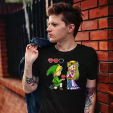 T-shirt Link “Link e PrincesaZelda” – Zelda de parodia