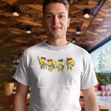 T-shirt Mario Vs Donatello “Mario Vs Donatello,Raphael, Leonardo e Michelangelo” – Super Mario de parodia