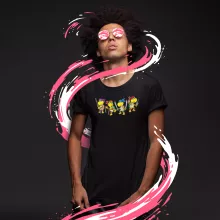 T-shirt Mario Vs Donatello “Mario Vs Donatello,Raphael, Leonardo e Michelangelo” – Super Mario de parodia