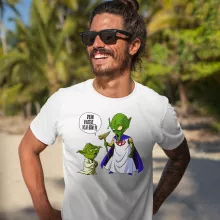 Yoda T-Shirt “Yoda von Star Wars und Gott von DBZ” – Parodie auf Star Wars
