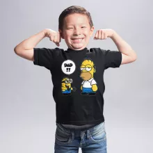 Kevin Minion Kids T-Shirt “Kevin Minion and Homer Simpson” – Minions parody