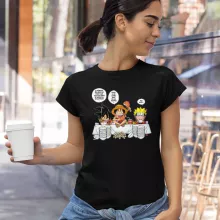 T-shirt Femme Luffy « La recette d'un bon shonen Manga (Super Deformed) » – Parodie Naruto