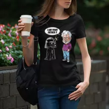 Camiseta Mujer Darth Vader “Darth Vader y George Lucas - I am your Father” – Parodia de Star Wars