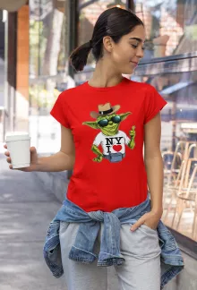 Yoda Damen T-shirt “New York I Love” – Star Wars parodie