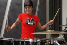 Darth Vader T-shirt för kvinnor “Darth Vader och Darth Sidious X Men in Black” – Parodi Stjärnornas krig