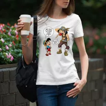 T-shirt Femme Usopp « Menteur, Menteur ! » – Parodie One Piece