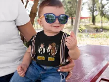 Han Solo Baby T-shirt “Han Solo und Chewbacca” – Parodie auf Star Wars