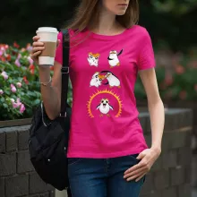 Porg Women T-shirt “Porg from Star Wars X Hamtaro X Dragon Ball Z X Madagascar Penguins” – Star Wars parody