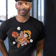 Ruffy T-Shirt “Ruffy und Dhalsim” – Parodie auf One Piece