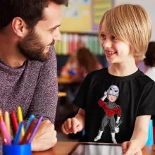 Saitama Kinderjongen T-shirt “Saitama en Jiren” – One-Punch Man parodie