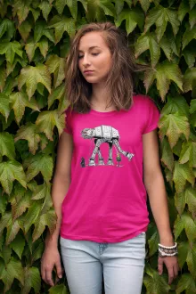 Darth Sidious Women T-shirt “Darth Sidious aka Emperor Palpatine and Walking AT AT robot” – Star Wars parody