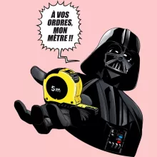 Body bébé (Filles) Dark Vador « A vos ordres, mon Mètre... !! » – Parodie Star Wars