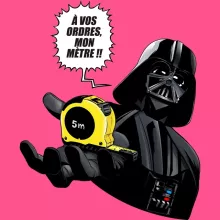 Débardeur Enfant Fille Dark Vador « A vos ordres, mon Mètre... !! » – Parodie Star Wars